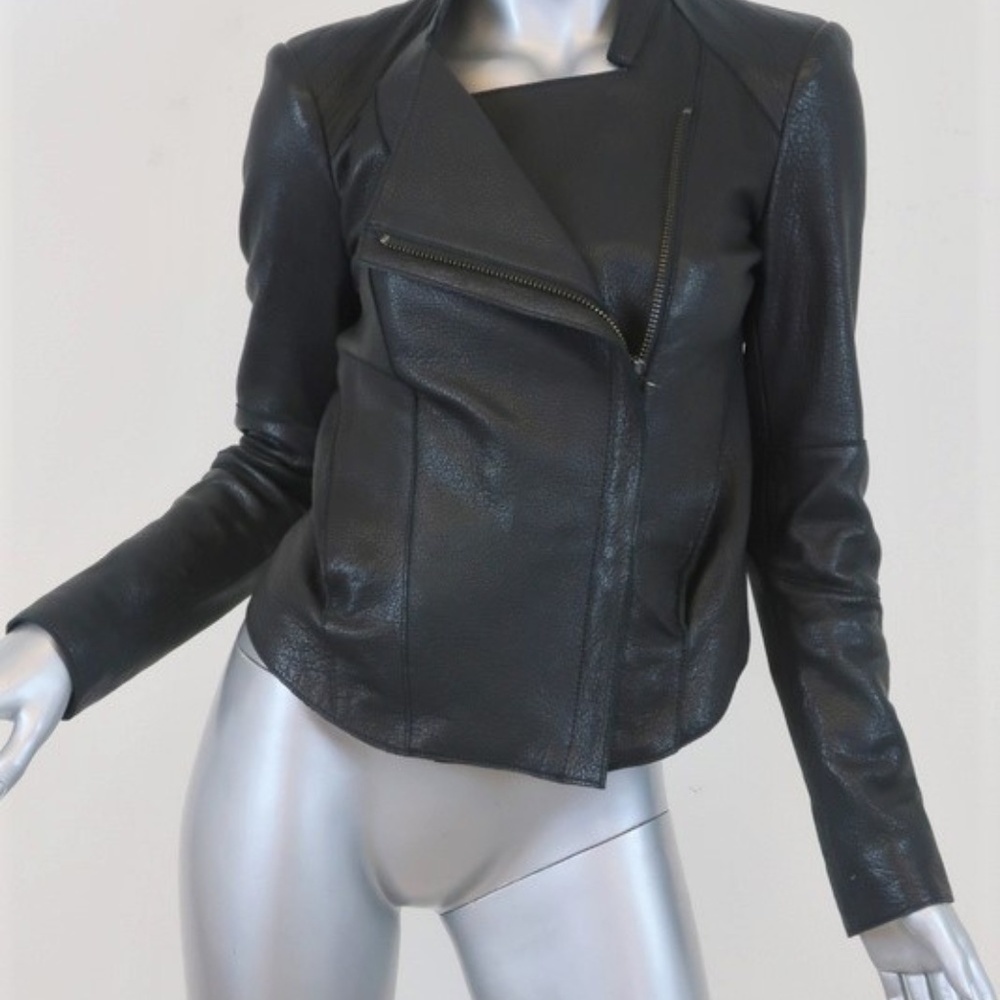 Helmut Lang Wither Leather Moto Jacket - Picture 2 of 8